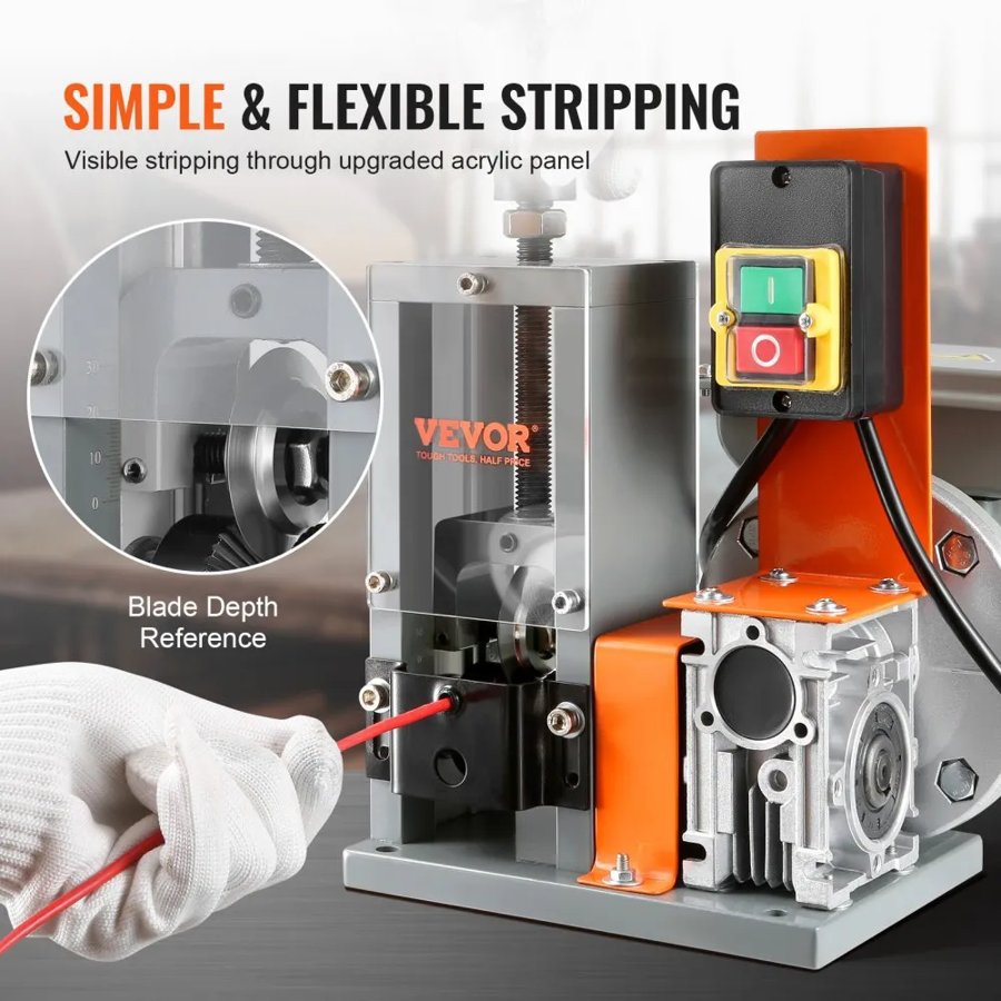 VEVOR Cable Stripper Machine – 1.5- 30 mm, 180W Electric