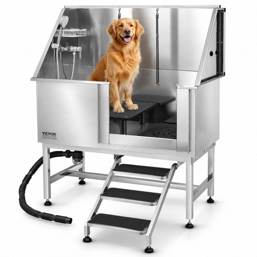 VEVOR Dog Shower Station – 50-Inch, 330 Lbs Grooming Tub