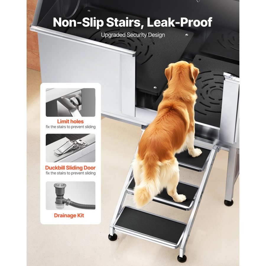 VEVOR Dog Shower Station – 50-Inch, 330 Lbs Grooming Tub