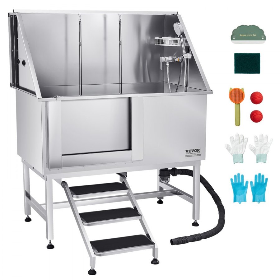 VEVOR Bath Tub for Dog Grooming – 50 Inch, Left Door