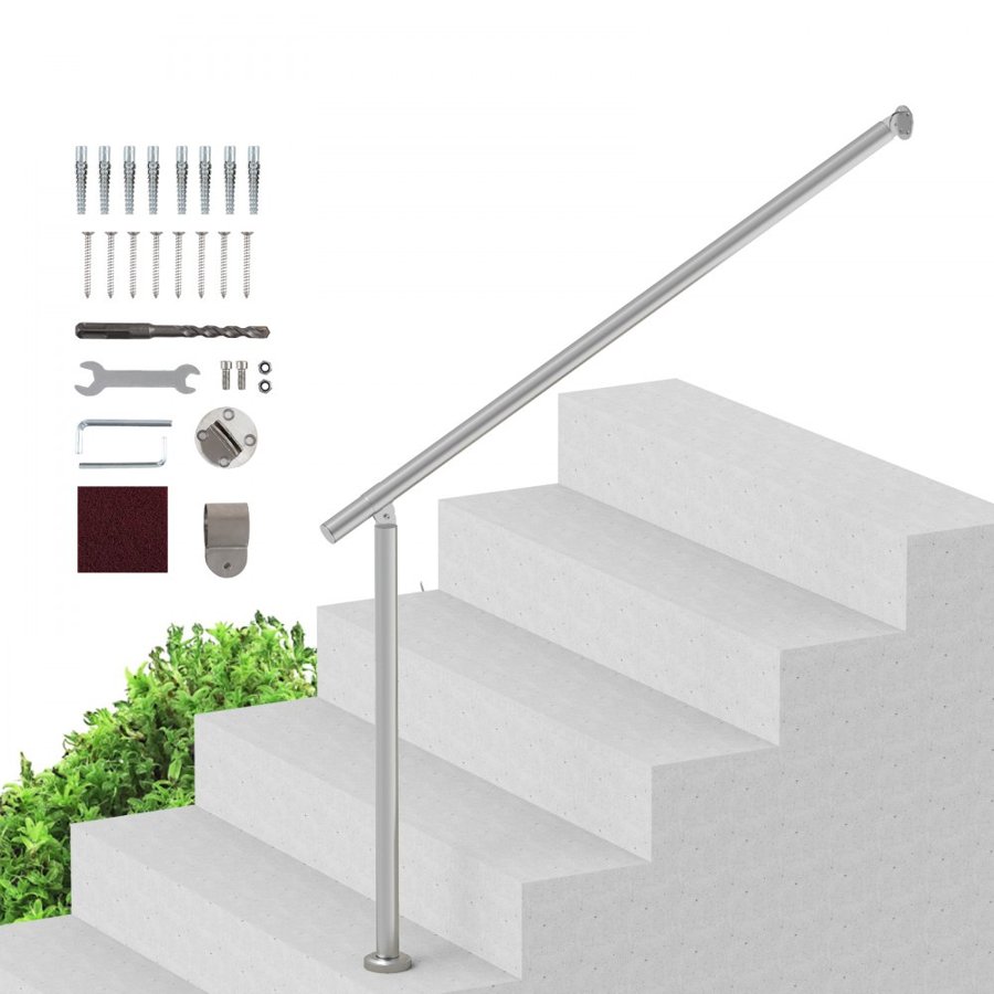 VEVOR Steel Handrails for Outdoor Steps – 47.2 in, 220lbs