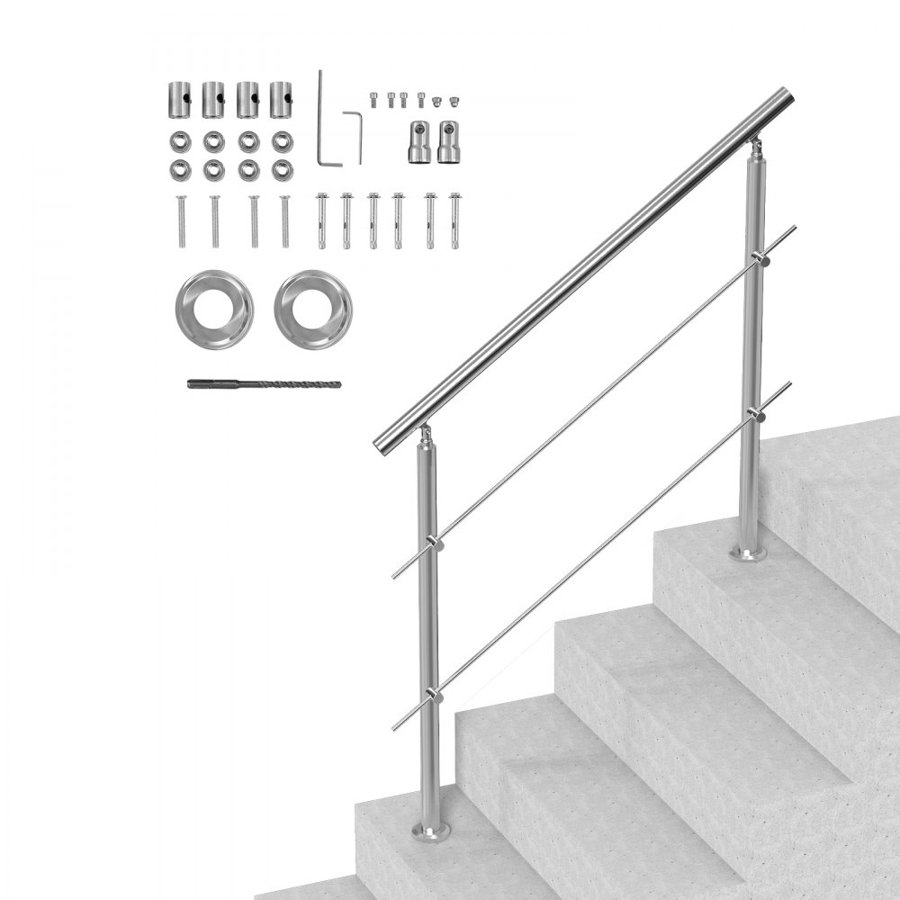 VEVOR Outdoor Hand Railings for Steps – 47.2", 220 lbs