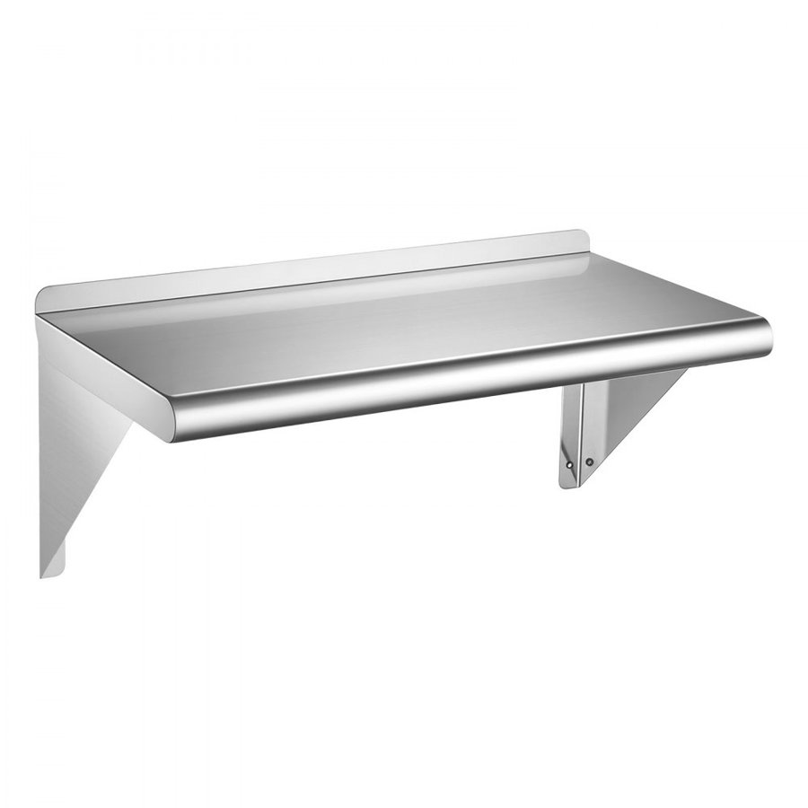 VEVOR Stainless Steel Kitchen Shelf – 305x610mm, 113 kg Load