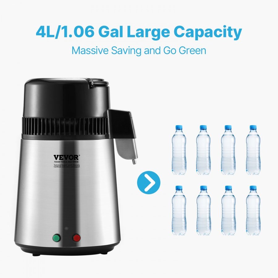 VEVOR Countertop Water Distiller – 4L Water Purifier Unit