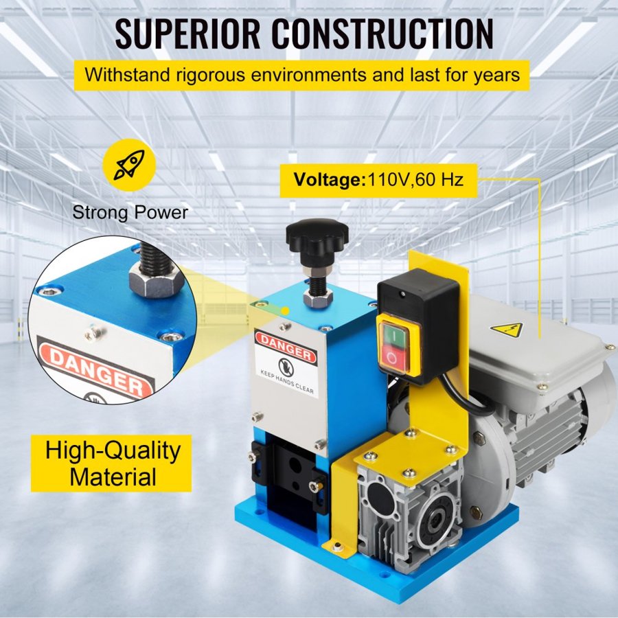 VEVOR Electric Wire Stripping Machine – 1.5-25mm, 180W