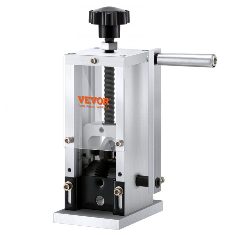 VEVOR Manual Wire Stripping Machine, 1.5 mm-30 mm Copper Stripper with Hand Crank or Drill Powered, Visible Stripping Depth Reference, Portable Aluminum Frame Wire Peeler for Scrap Copper Recycling