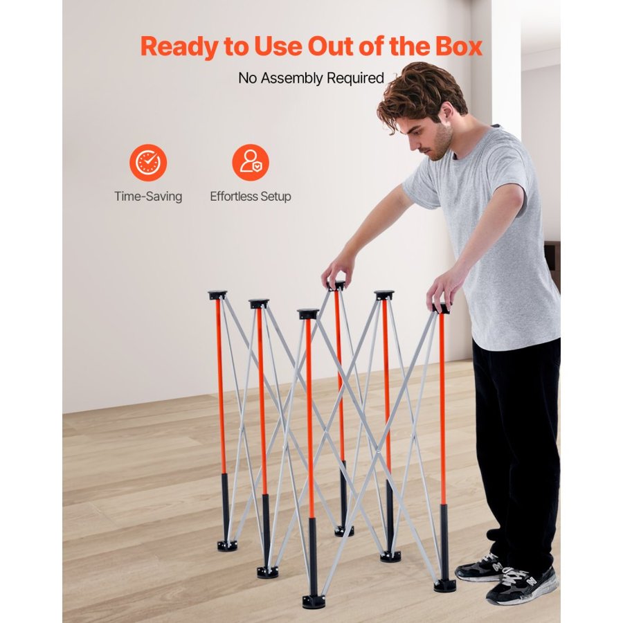 VEVOR Portable Folding Workstand, 1266 x 665 mm Collapsible Workbench, 1135 kg Weight Capacity, No Assembly Foldable Work Stand with Storage Bag, Table Top NOT Included, for Garage Workshop Outdoor