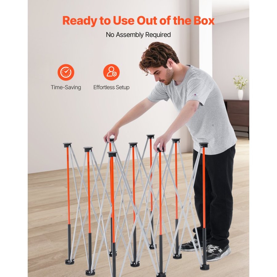 VEVOR Portable Folding Workstand, 1264 x 1264 mm Collapsible Workbench, 1589 kg Weight Capacity, No Assembly Foldable Work Stand with Storage Bag, Table Top NOT Included, for Garage Workshop Outdoor