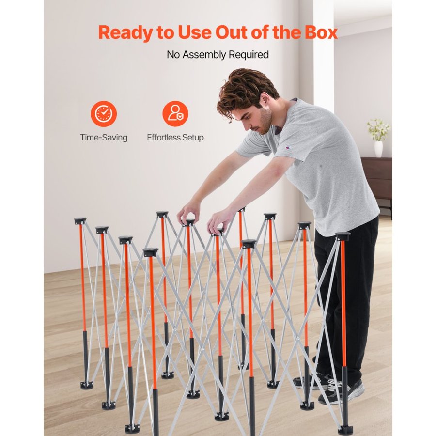 VEVOR Portable Folding Workstand, 1865 x 1261 mm Collapsible Workbench, 2041 kg Weight Capacity, No Assembly Foldable Work Stand with Storage Bag, Table Top NOT Included, for Garage Workshop Outdoor