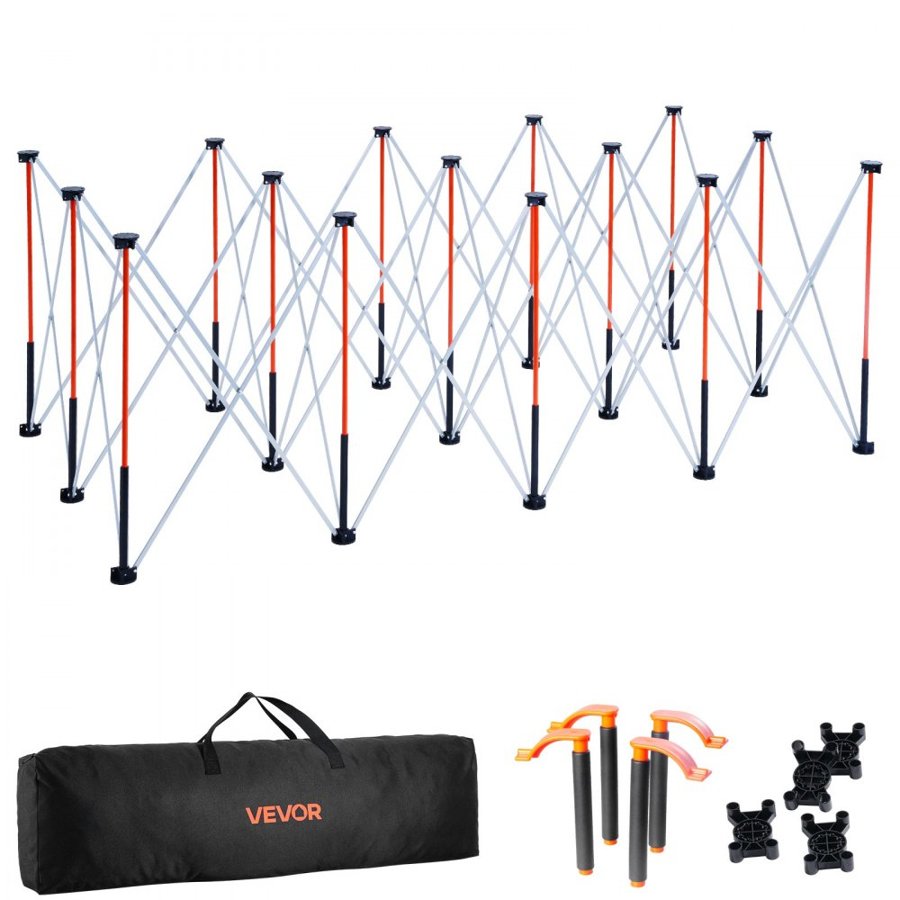 VEVOR Portable Folding Workstand, 2445 x 1255 mm Collapsible Workbench, 2724 kg Weight Capacity, No Assembly Foldable Work Stand with Storage Bag, Table Top NOT Included, for Garage Workshop Outdoor