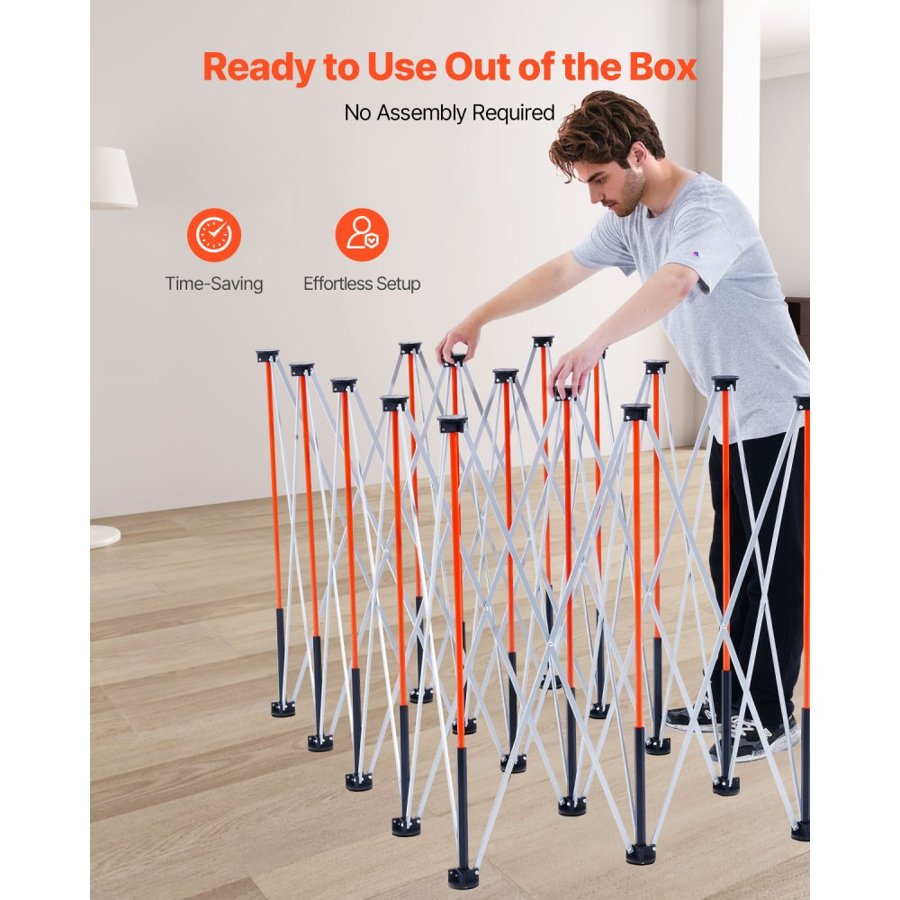 VEVOR Portable Folding Workstand, 2445 x 1255 mm Collapsible Workbench, 2724 kg Weight Capacity, No Assembly Foldable Work Stand with Storage Bag, Table Top NOT Included, for Garage Workshop Outdoor