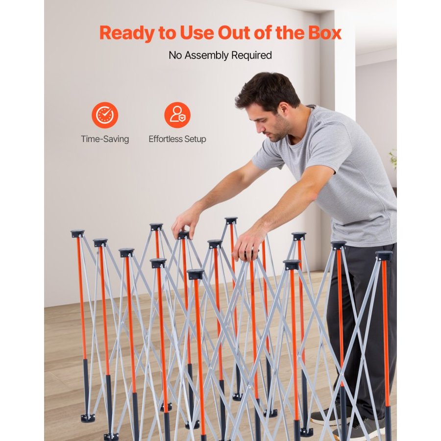 VEVOR Portable Folding Workstand, 2455 x 1260 mm Collapsible Workbench, 2724 kg Weight Capacity, No Assembly Foldable Work Stand with Storage Bag, Table Top NOT Included, for Garage Workshop Outdoor