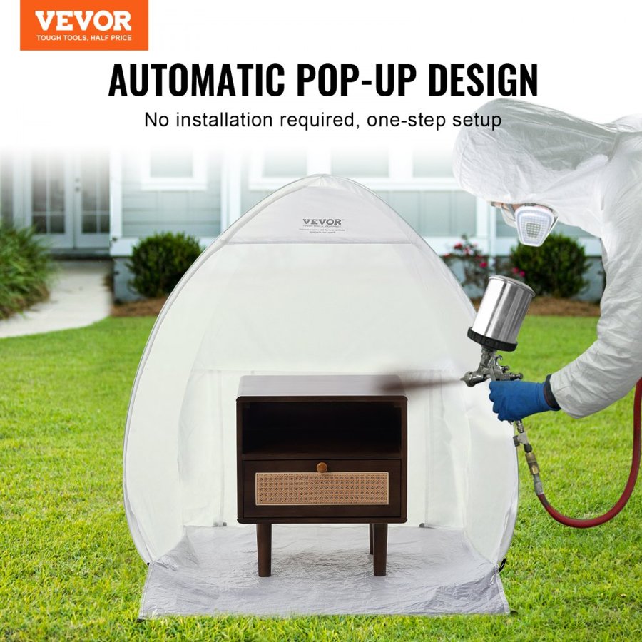 VEVOR Spray Paint Shelter Portable Spray Paint Tent Booth 101.6x88.9x101.6 cm Pop Up