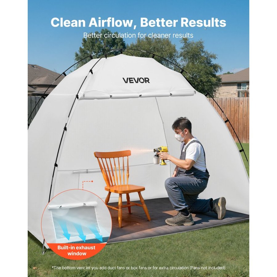 VEVOR Portable Paint Booth Tent – 91.7 x 67.7 x 74.8 inch