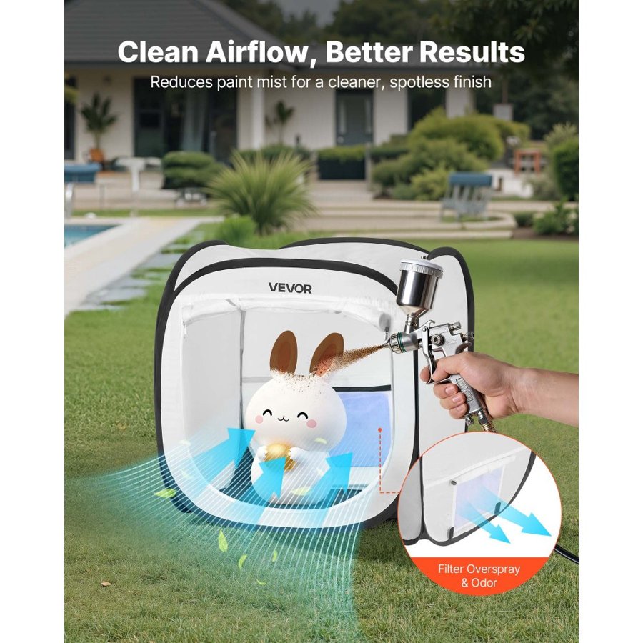 VEVOR Portable Spray Paint Tent – 15.94 x 15.94 x 16.9 in.