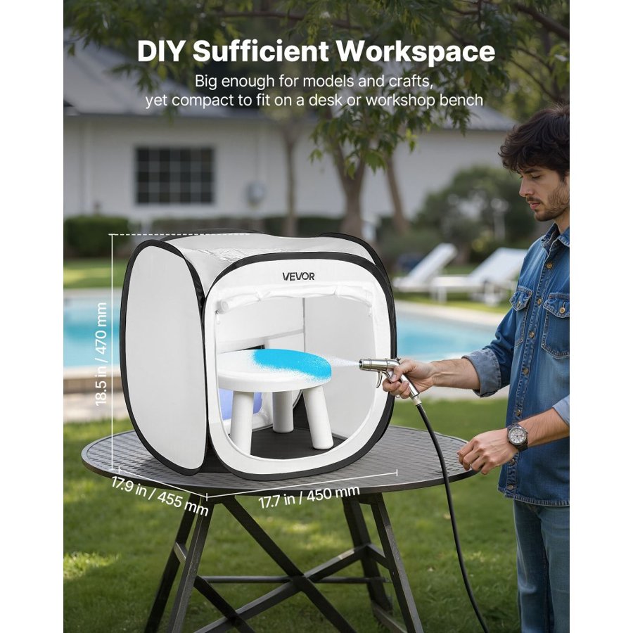 VEVOR Portable Spray Paint Tent – 15.94 x 15.94 x 16.9 in.