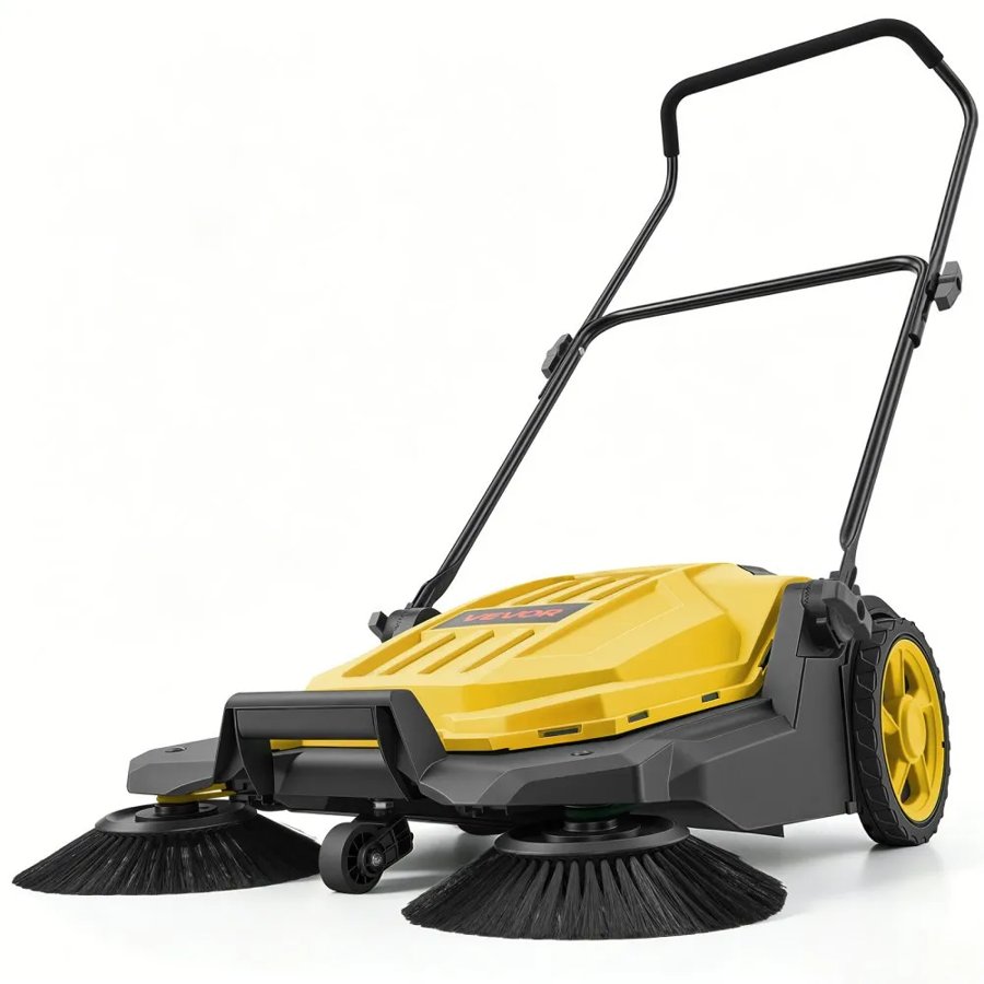 VEVOR Walk Behind Hand Push Floor Sweeper – 650mm, 18.9L
