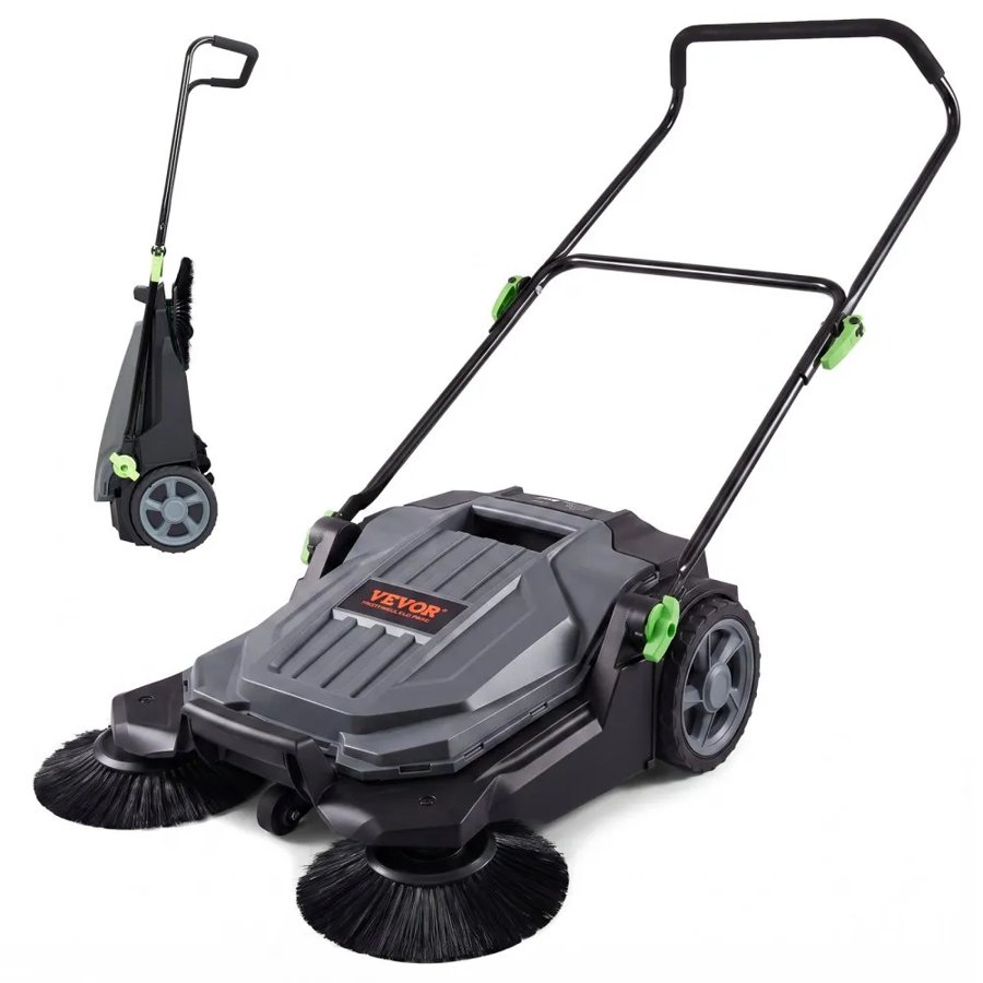 VEVOR Push Floor Sweeper – 25.6" Width, 5-Gallon Container