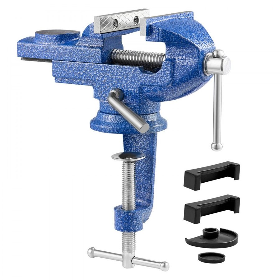 VEVOR Workbench Vice Grip – 3 Inch, 360° Swivel, Cast Iron