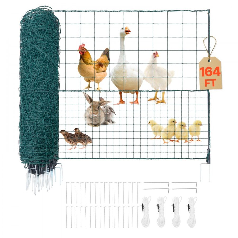 VEVOR Temporary Chicken Fence – 1.05 x 50m High-Density Mesh