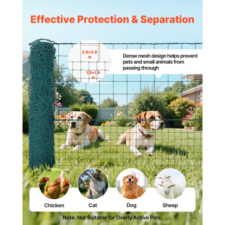 VEVOR Temporary Chicken Fence – 1.05 x 50m High-Density Mesh