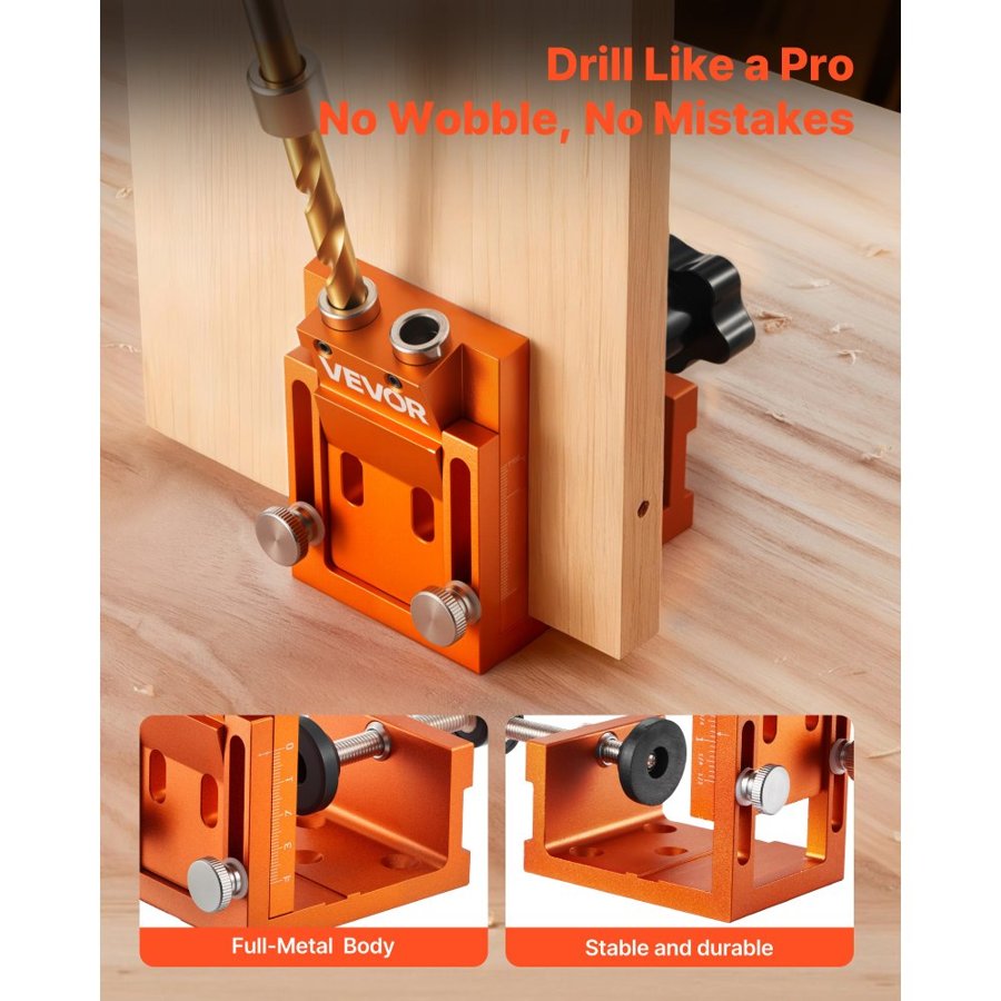 VEVOR Angle Jig For Drill – 0.47–1.89 In, Adjustable Kit