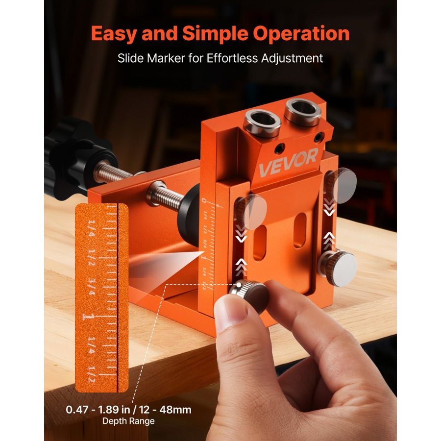 VEVOR Angle Jig For Drill – 0.47–1.89 In, Adjustable Kit