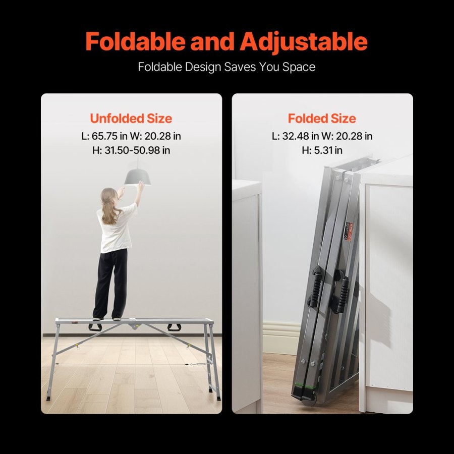 VEVOR Portable Work Platform – 32.48 x 20.28 x 5.31 Inch