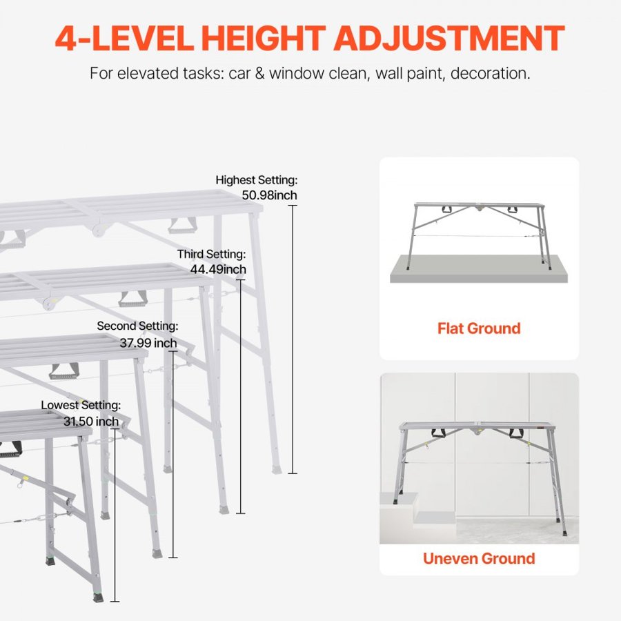 VEVOR Portable Work Platform – 32.48 x 20.28 x 5.31 Inch