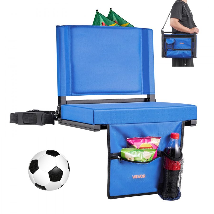 VEVOR Folding Stadium Seat – 17 Inch, 431.8mm, 600D, 95°