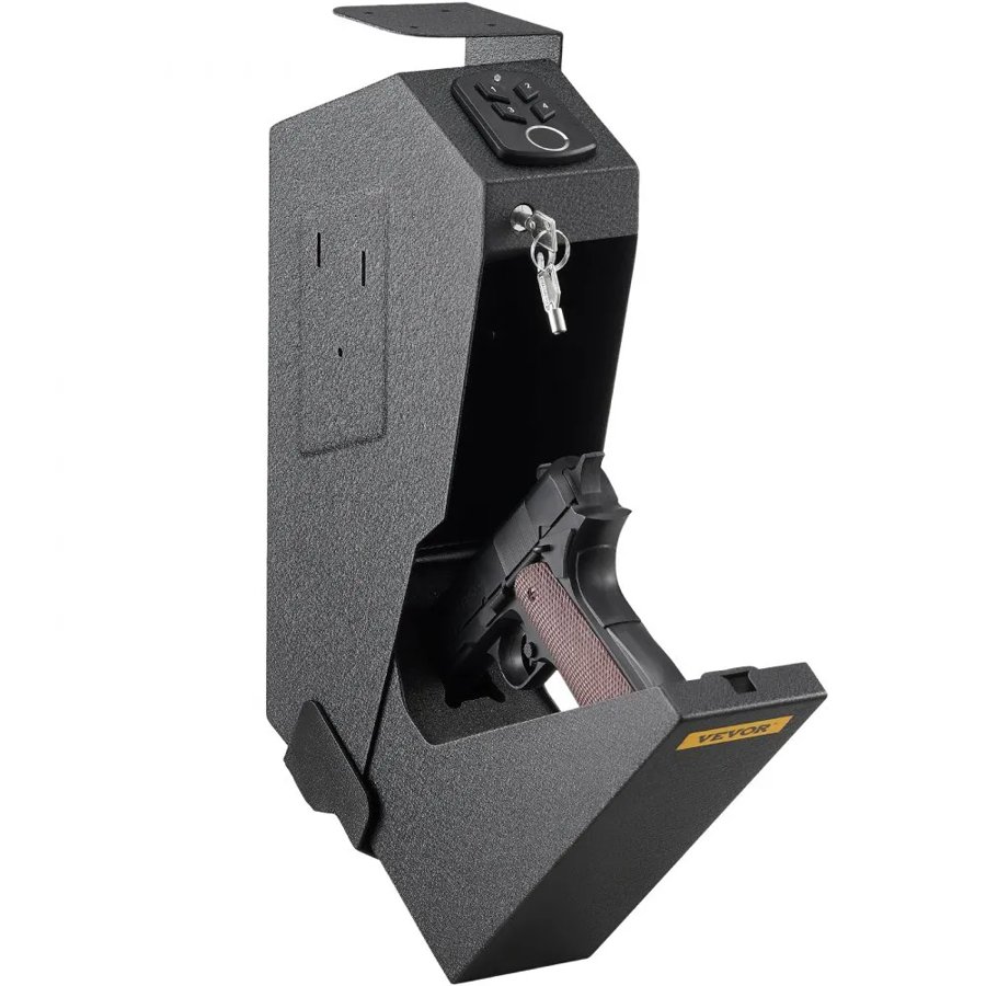 VEVOR Fingerprint Pistol Safe – Steel Build, 120 Prints