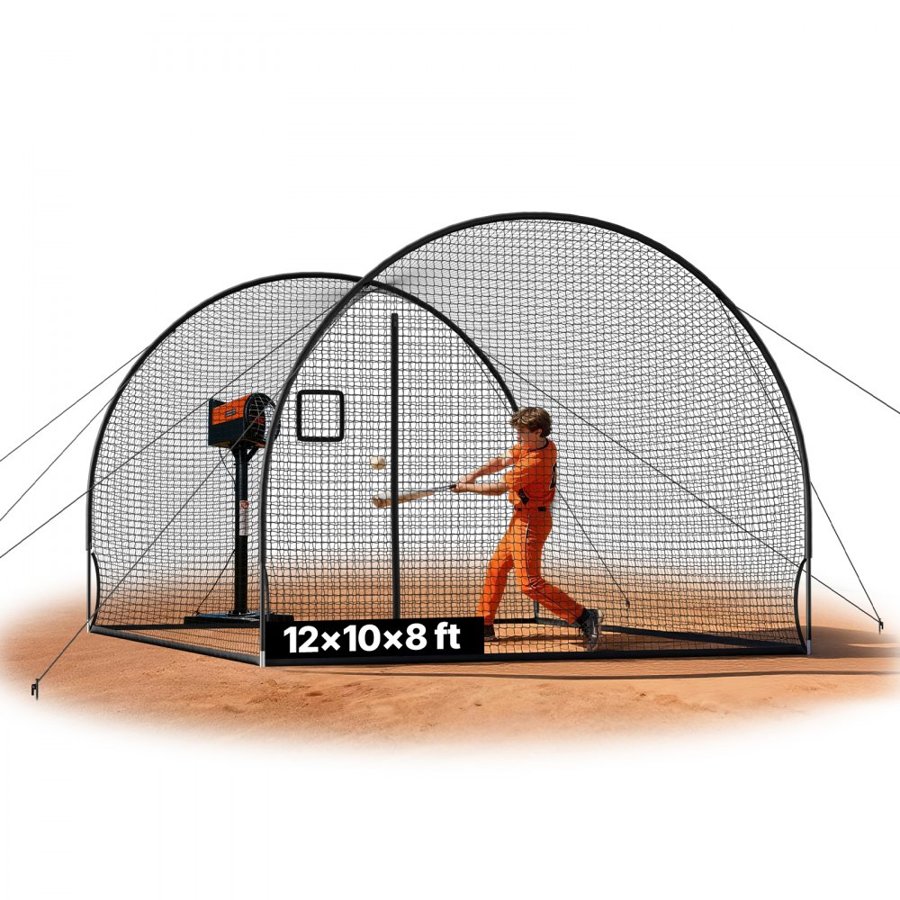 VEVOR Baseball Batting Cage – 12 × 10.2 × 7.6FT Training Net