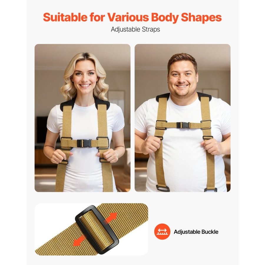VEVOR Furniture Moving Straps – 1000 lbs Load, 2-Person