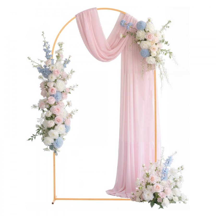 VEVOR Gold Arch Backdrop Stand – 7.2 x 4 FT, 1 Piece
