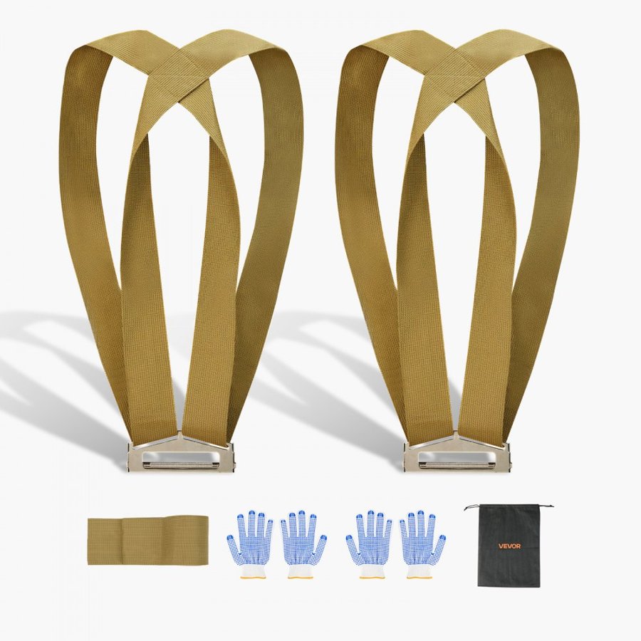 VEVOR 2 Person Lifting Straps – Q235, 3-inch Wide, 1000 LBS