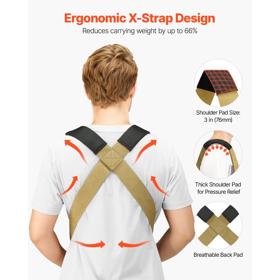 VEVOR Lifting Straps For Moving – 1000 Lbs, 2-Person