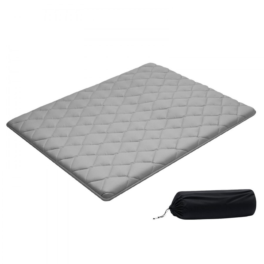 VEVOR Japanese Tatami Mat, Queen Size Foldable Japanese Tatami Mattress, Futon Mattress with Storage Bag & Fastener, 9-Layer Floor Mat for Sleeping, Dorm, Meditation, Yoga, 2032 x 1524 x 63.5 mm, Gray