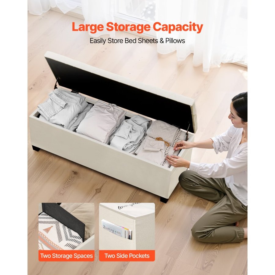 VEVOR End of Bed Chest Storage – 43" x 15.75", 660 lbs