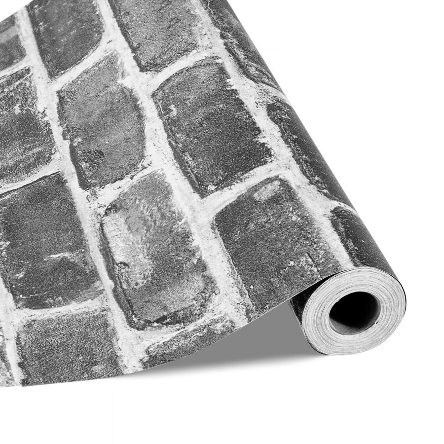 VEVOR Peel and Stick Brick Wall Paper – 17.7×393.7 Inch PVC