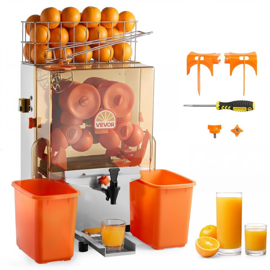 VEVOR Electric Orange Juicer Press – 120W, 20 Fruits/Min
