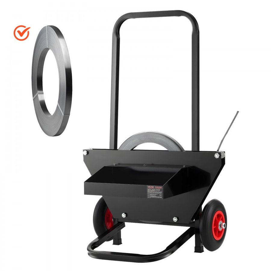 VEVOR Steel Strapping Cart – 23.6 in Core, 110 lbs Load