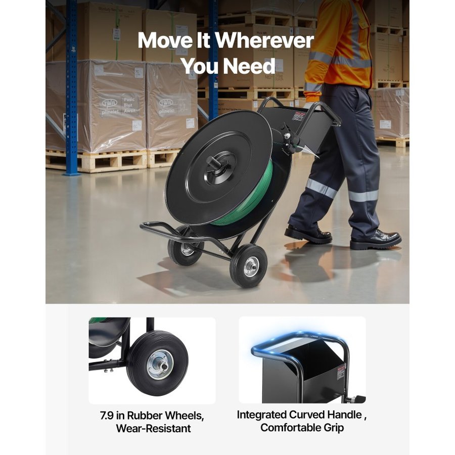 VEVOR Strapping Dispenser – 8/16" Core, 110 lbs Capacity
