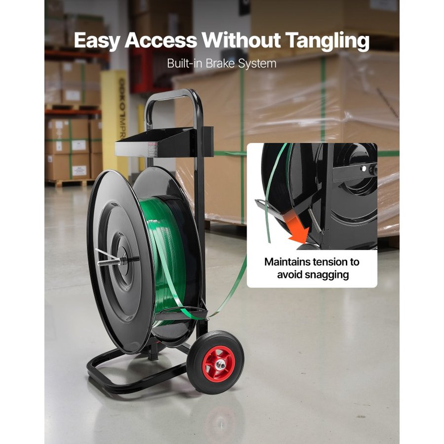 VEVOR Strapping Dispenser Cart – 110 Lbs, 8/16 in Core