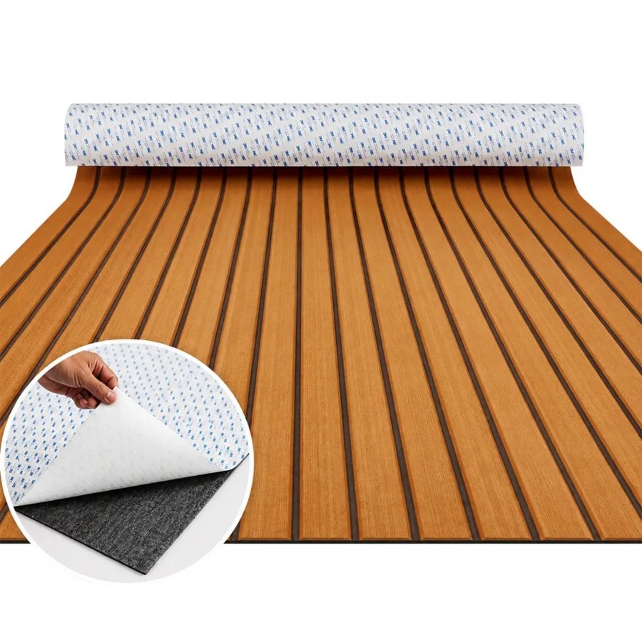 VEVOR Boat Flooring, EVA Foam Boat Decking 240 x 116.8 cm, Non-Slip Self-Adhesive Flooring, 2.8 m² Marine Carpet for Boats, Yacht, Pontoon, Kayak Decking