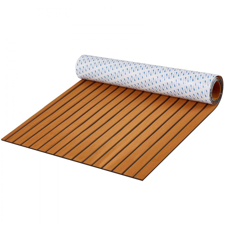 VEVOR Boat Flooring, EVA Foam Boat Decking 240 x 89.9 cm, Non-Slip Self-Adhesive Flooring, 2.2 m² Marine Carpet for Boats, Yacht, Pontoon, Kayak Decking