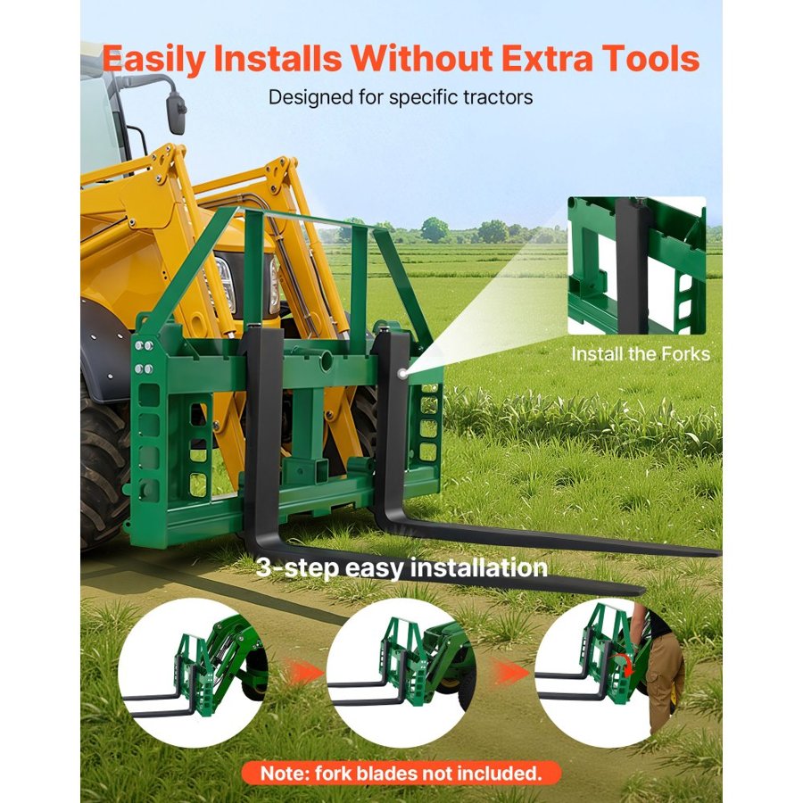 VEVOR Pallet Fork Frame –  4000 lbs Capacity, 29.6" Guard