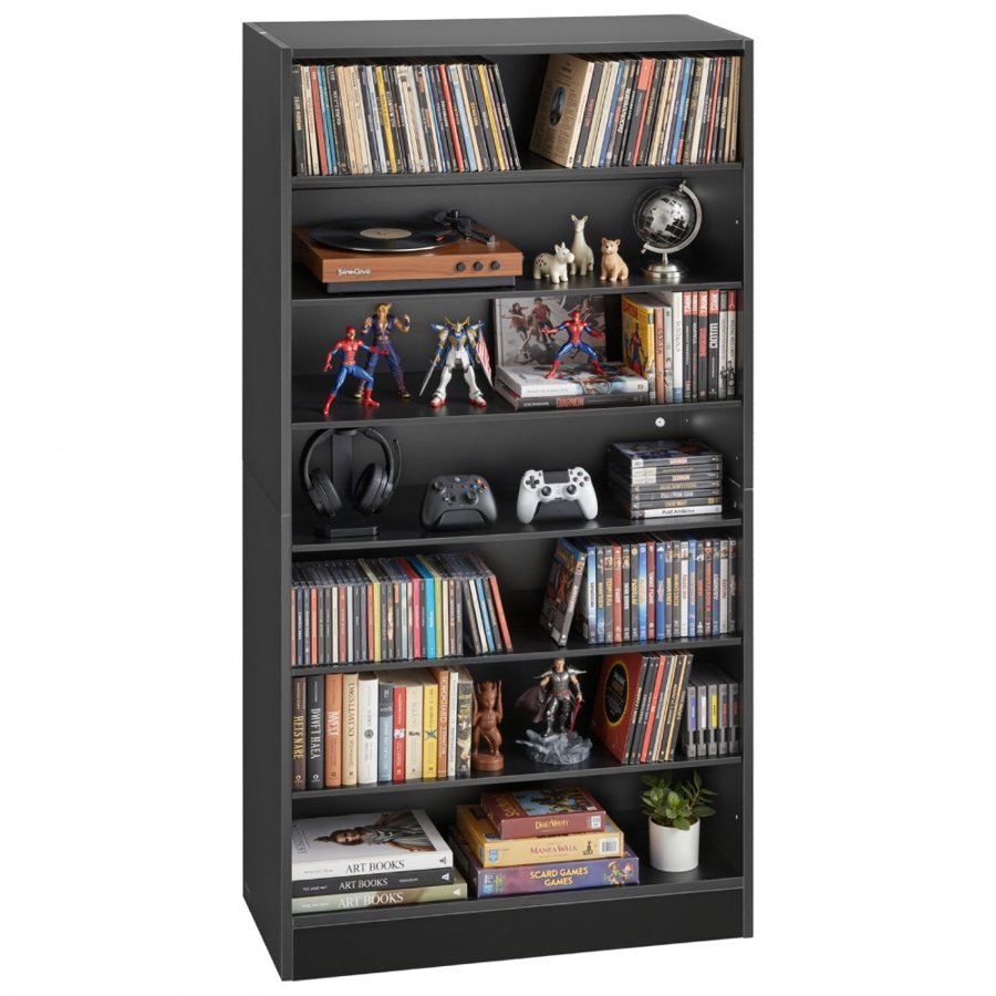 VEVOR Media Storage Cabinet – 7-Tier, 70x30x140cm