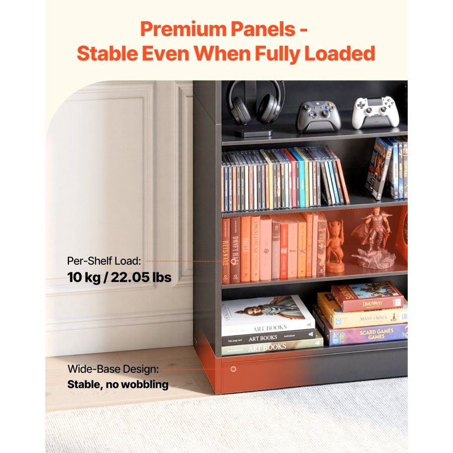 VEVOR Media Storage Cabinet – 7-Tier, 70x30x140cm