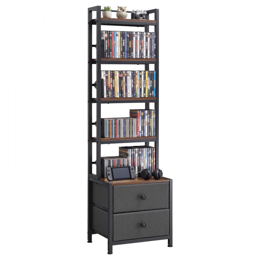VEVOR Media Storage Cabinet with Drawers – 40x30x143.5cm