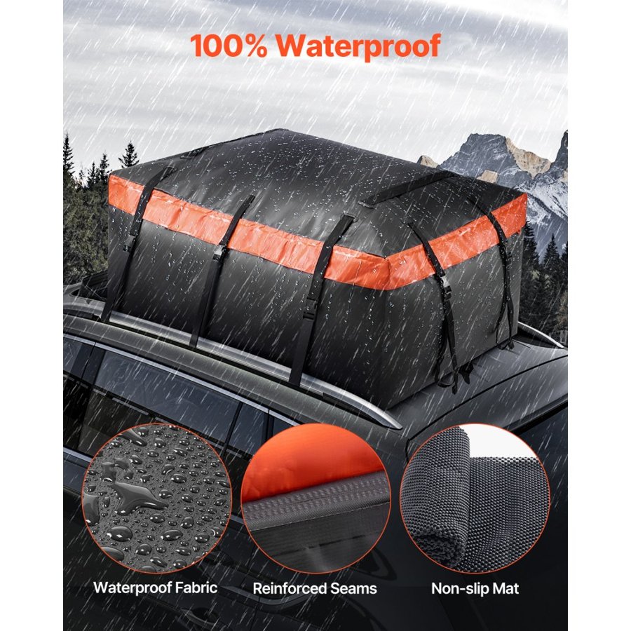 VEVOR Car Roof Bag Carrier – 23 Cu Ft, 840D, Waterproof
